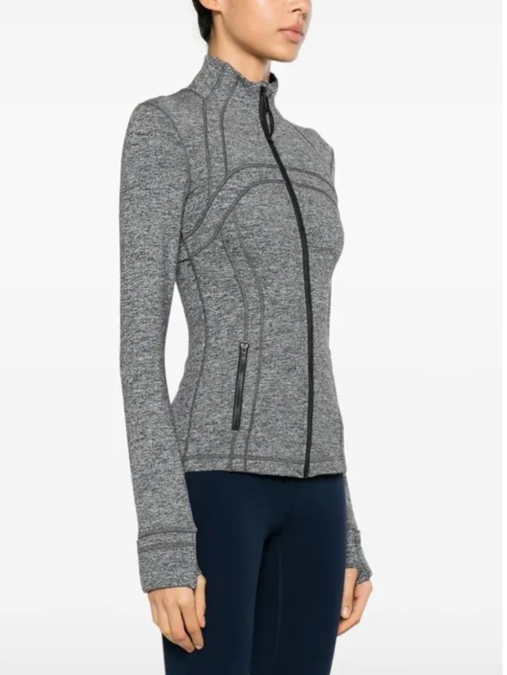 Lululemon Define Jacket Heathered Black Grey 12 Large